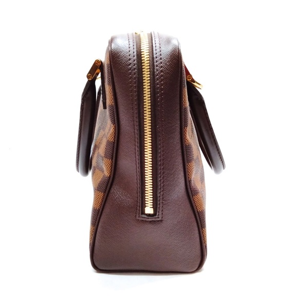 Auth LOUIS VUITTON Damier Ebene Triana Handbag Brown - Picture 5 of 9